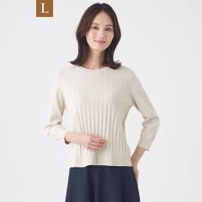 【L】【ウォッシャブル】ヴィスコースストレッチプルオーバー
