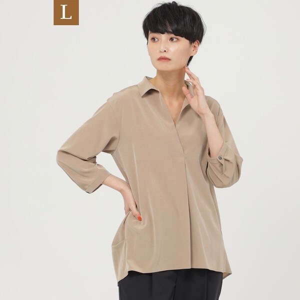 「EVEX by KRIZIA」 7分袖ブラウス 38 ブラウン レディース エヴェックス バイ クリツィア(EVEX by KRIZIA) レディース