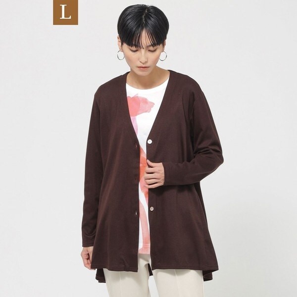 L】【汗じみ防止】【ウォッシャブル】ゼブラネックプリントプル