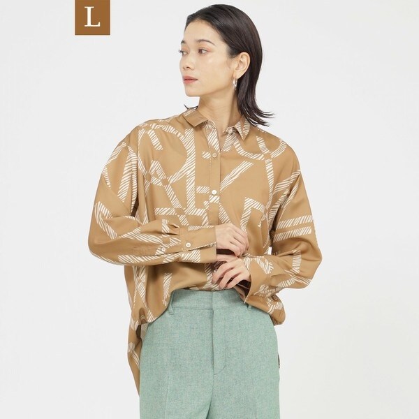 ブラウス シャツ 「L」「SANYO Style EDITION掲載」「ウォッシャブル」タイルジャカードコンビブラウス レディース SANYO L SIZE｜【L】【SANYO Style EDITION掲載