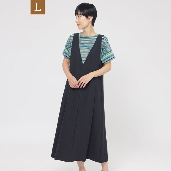 美品　EVEX by KRIZIA リーフ柄ワンピース 42 日本製 美品 EVEX by KRIZIA リーフ柄ワンピース 42 日本製 - メルカリ