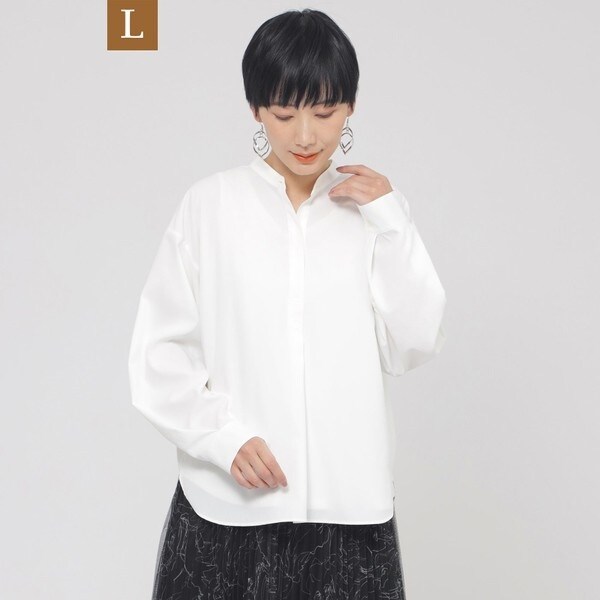 ブラウス シャツ 「L」「カタログ掲載品」「1枚で決まる」「ウォッシャブル」サッカーストレッチフレアブラウス レディース L】【カタログ掲載品】【1枚で決まる】【ウォッシャブル