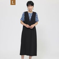 エヴェックス バイ クリツィア(EVEX by KRIZIA)の【L】【接触冷感】【防しわ】【防透け】【ウォッシャブル】ドライタッチジャンパースカート
