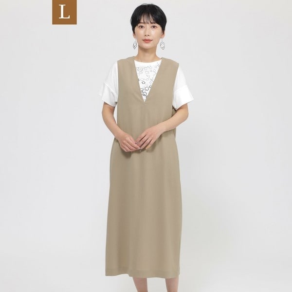ベストセラー】【接触冷感】【UV】リネンライクタンブラーワンピース