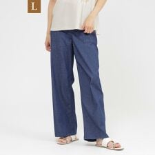 エヴェックス バイ クリツィア(EVEX by KRIZIA)の【L】【接触冷感】【ウォッシャブル】クールデニムベイカーパンツ