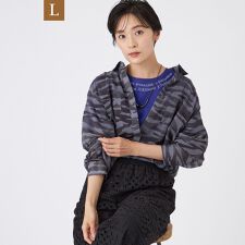【L】【SANYO Style EDITION掲載】【接触冷感】【ウォッシャブル】シアーボイルゼブラ