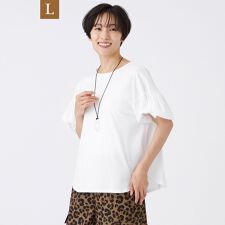 【L】【接触冷感】【マシンウォッシャブル】スパンローンコンビカットソー