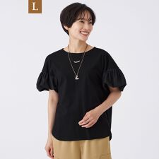 【L】【接触冷感】【マシンウォッシャブル】スパンローンコンビカットソー
