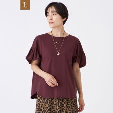 【L】【接触冷感】【マシンウォッシャブル】スパンローンコンビカットソー