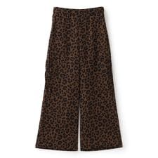 【L】【マシンウォッシャブル】レオパードプリントカーゴパンツ