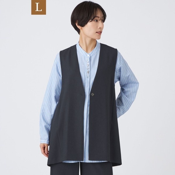 L】モノトーンコットンツイード ジレ | トゥービーシック(TO BE CHIC