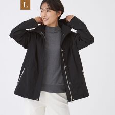 【L】【カタログ掲載】【はっ水・マシンウォッシャブル】グレイスメモリーフーデッドブルゾン