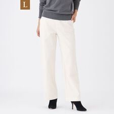 【L】【ベストセラー】【マシンウォッシャブル・保温性・吸湿発熱】デュアルウォームワイドパンツ