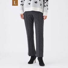 【L】【25AWモデル】【マシンウォッシャブル・保温性・吸湿発熱】デュアルウォームセミフレアパンツ