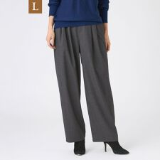 【L】【カタログ掲載】【マシンウォッシャブル】ラメストライプタックバレルパンツ