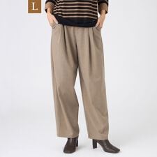 【L】【カタログ掲載】【マシンウォッシャブル】ラメストライプタックバレルパンツ