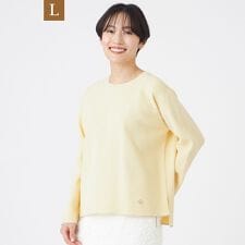 【L】【マシンウォッシャブル】テックスブリッドニットプルオーバー