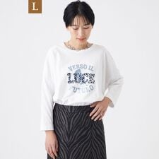 【L】【カタログ掲載・ウォッシャブル】アニマルエンブロイダリーカットソー