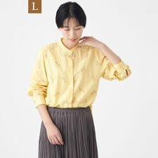 【L】【カタログ掲載・ウォッシャブル】ゼブラエンブロイダリーシャツ