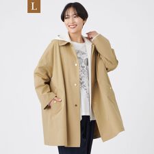 【L】【はっ水・ウォッシャブル】テックスブリッドステンカラーコート