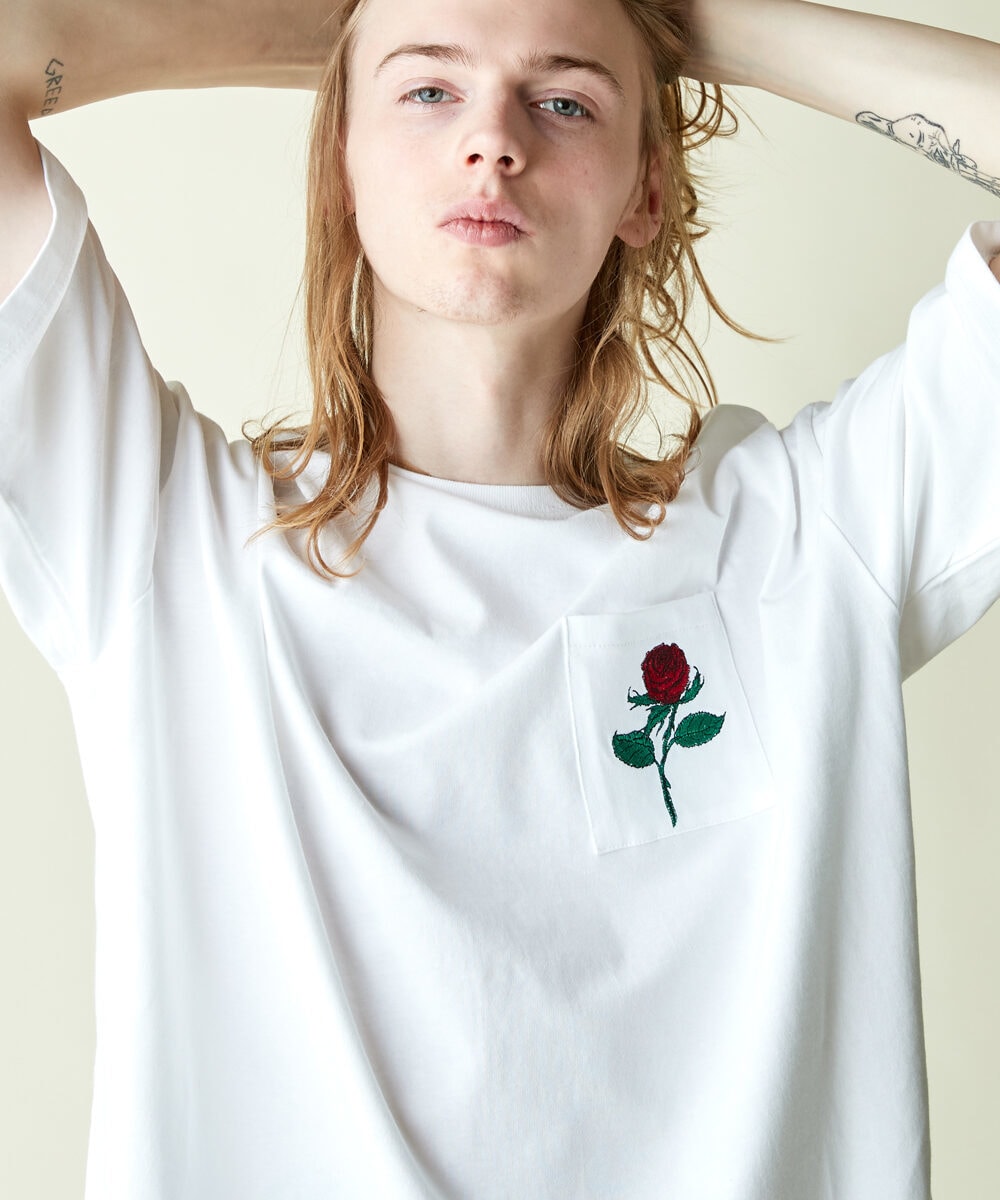 [�}���C]rehacer : Retro Rose Pocket CS / ���g�� ���[�Y�|�P�b�g �J�b�g�\�[/���A�Z���irehacer�j White