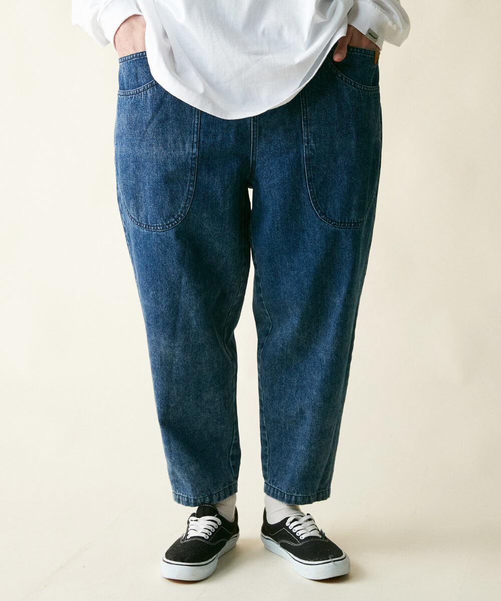 MSG＞12ozオーバーサイズワイドストレート2wayZIPカーゴデニムパンツ