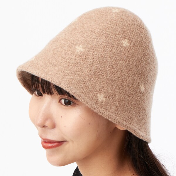 レディース】十柄ウール混フェルトハット(3色展開/Mサイズ/韓国製