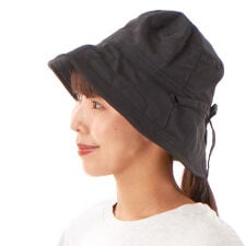 【レディース】2WAY紐付きハット(3色展開/たためる/撥水/手洗い/通期)