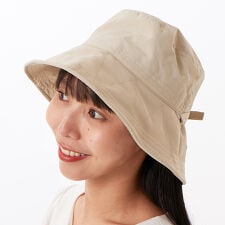 【レディース】2WAY紐付きハット(3色展開/たためる/撥水/手洗い/通期)