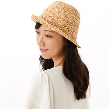 【レディース】ラフィア小ツバハット(ラフィア/清涼感/春夏)