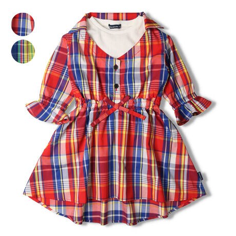 チェック重ね着風ワンピース ムージョンジョン Moujonjon ファッション通販 マルイウェブチャネル Cb001 433 51 01