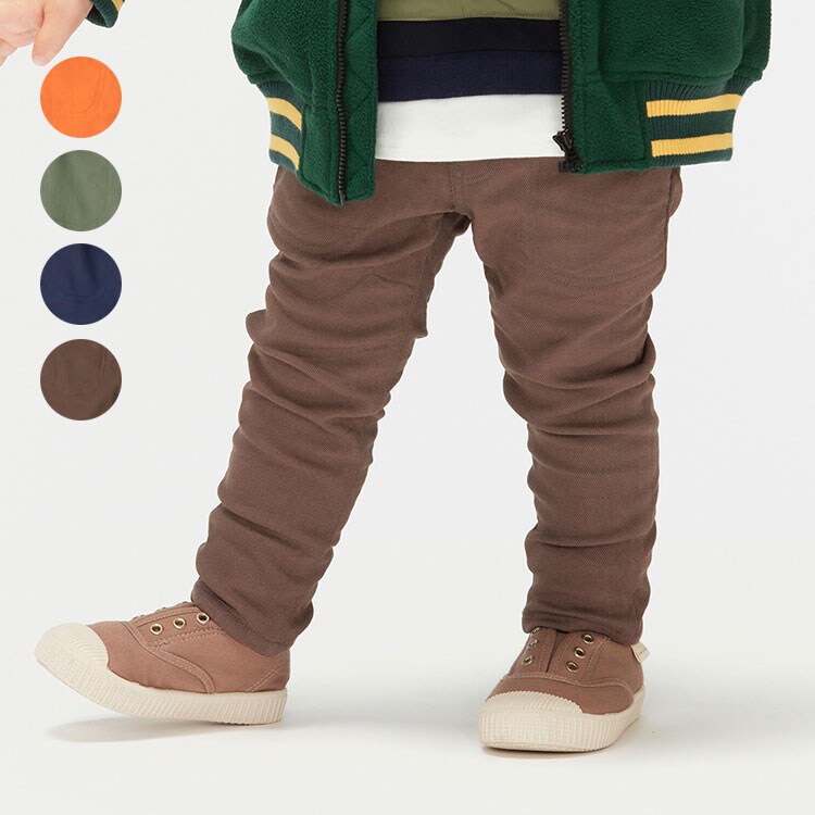 のびふわツイル無地カラーパンツ | ムージョンジョン(moujonjon