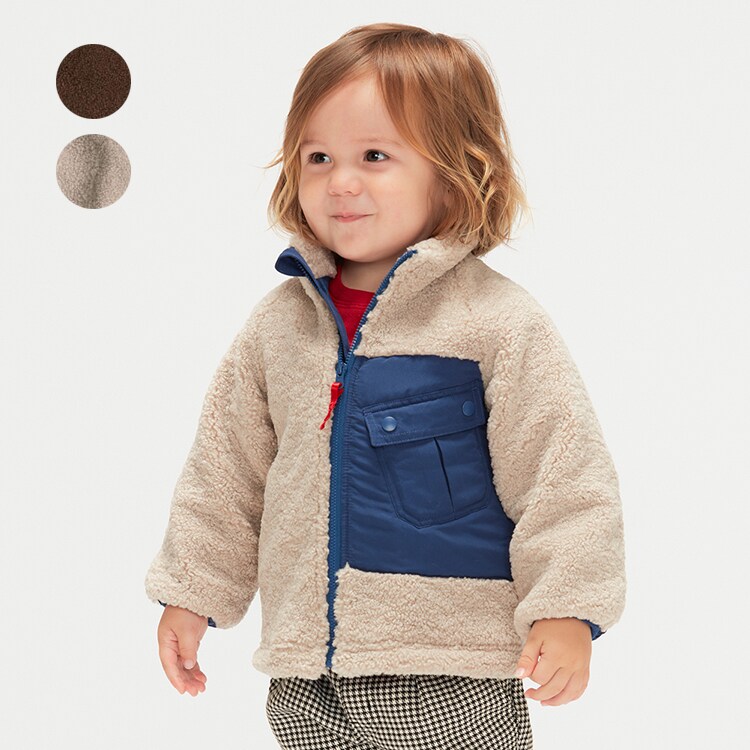 2WAY】DIESEL ディーゼル 異素材切替 ボアデニムキルティングコート③