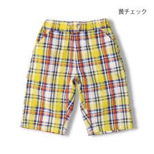 マドラスチェックサッカー6分丈ハーフパンツ