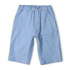 ストレッチダンガリー6分丈ハーフパンツ