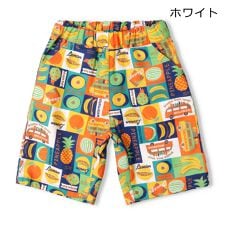 フルーツ＆車柄5分丈ハーフパンツ