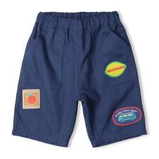 ワッペン付5分丈ハーフパンツ