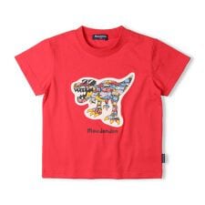 恐竜・車アップリケ半袖Ｔシャツ
