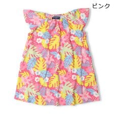 ボタニカル柄レーヨンワンピース