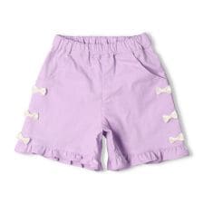 脇リボン付き3分丈ショートパンツ