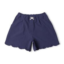 水陸両用裾スカラップ３分丈ショートパンツ