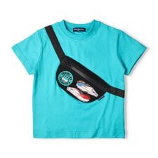 JR新幹線電車ボディーバック風半袖Tシャツ