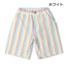 ストライプ・チェック柄5分丈ハーフパンツ