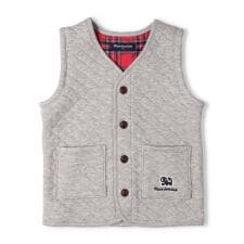 ムージョンジョン(moujonjon)の前開きニットキルトベスト