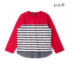 ボーダー切替長袖Ｔシャツ