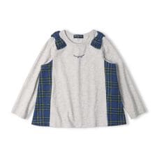 チェック切替長袖Ｔシャツ