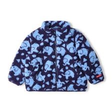 ムージョンジョン(moujonjon)のぞう総柄ボアジャケット