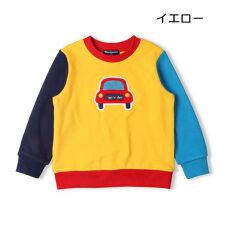 ムージョンジョン(moujonjon)の車サガラ刺繍裏毛トレーナー