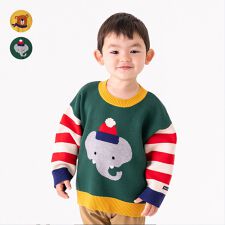 ムージョンジョン(moujonjon)のぞう・くま柄セーター