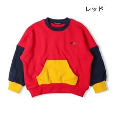 ムージョンジョン(moujonjon)のバックロゴのびのび裏毛トレーナー